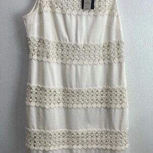 Ann Taylor Ivory Lace Detail Dress NWT $228